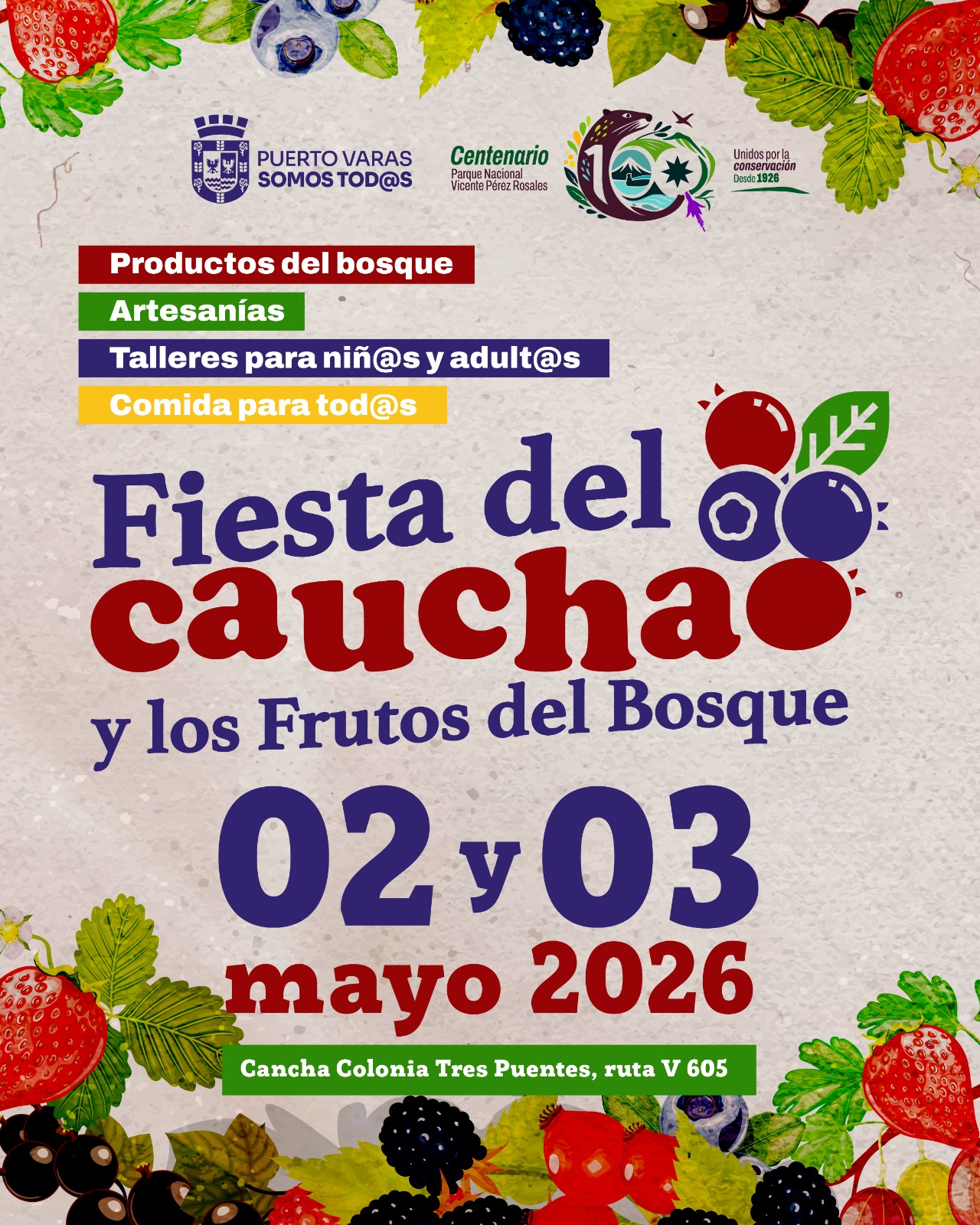 Fiesta del Cauchau y los frutos del Bosque.